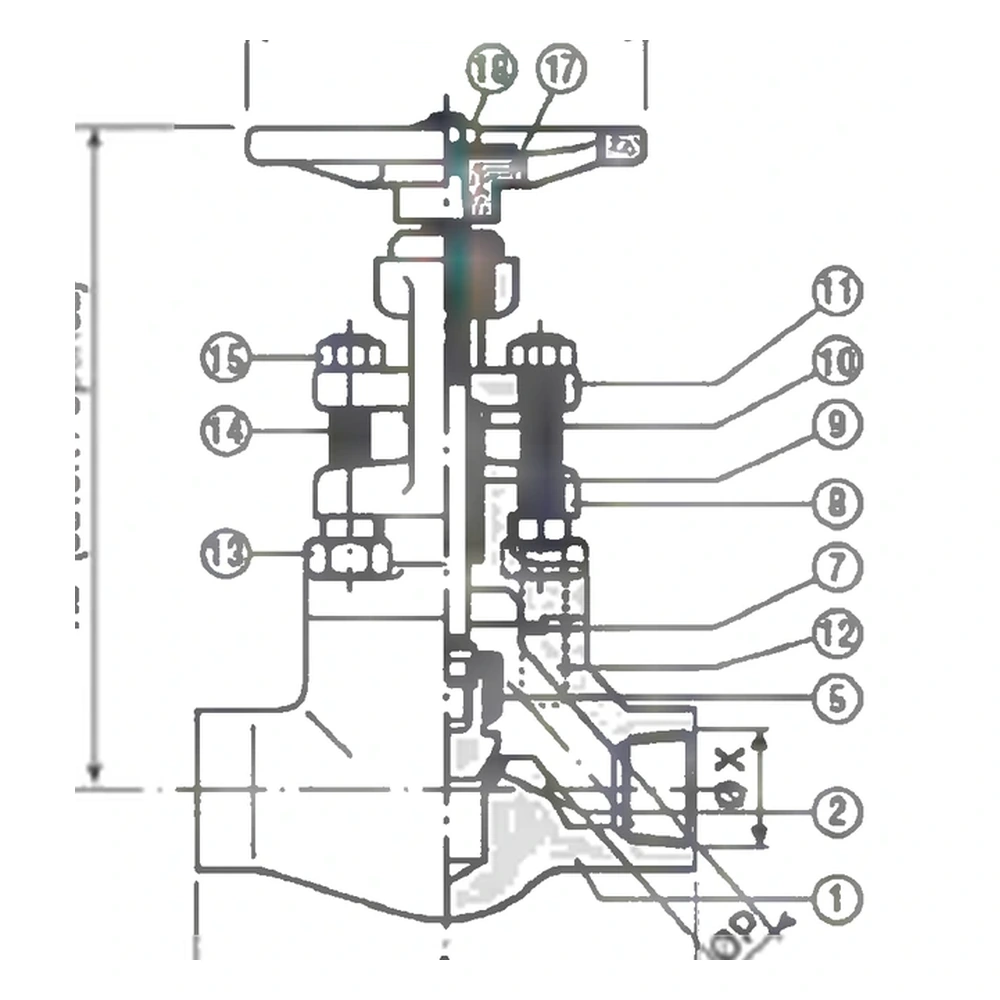 Globe valve, hard-faced seat, bolted bonnet