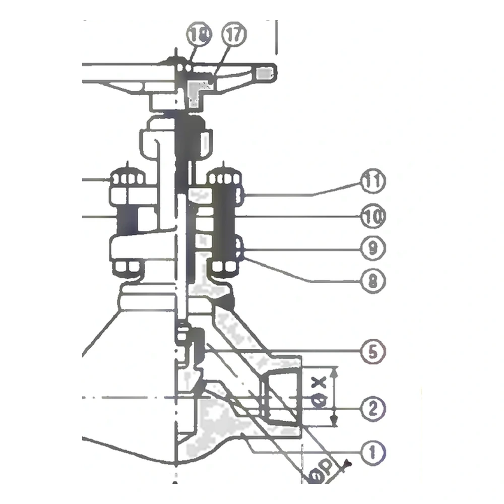 Globe valve, hard-faced seat, welded bonnet