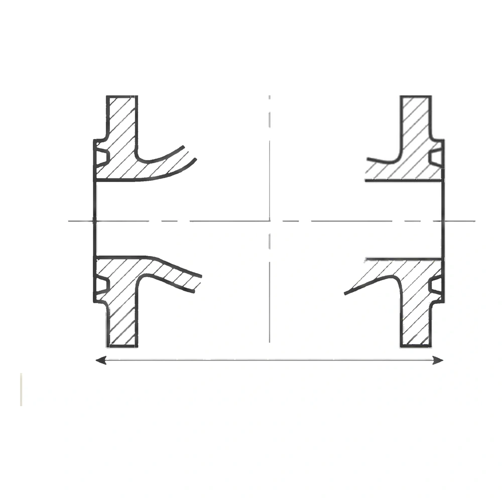 Check valve with ring-joint flanges